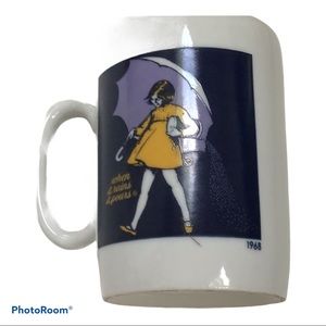 1968 Morton Salt Umbrella Girl Coffee Tea Mug